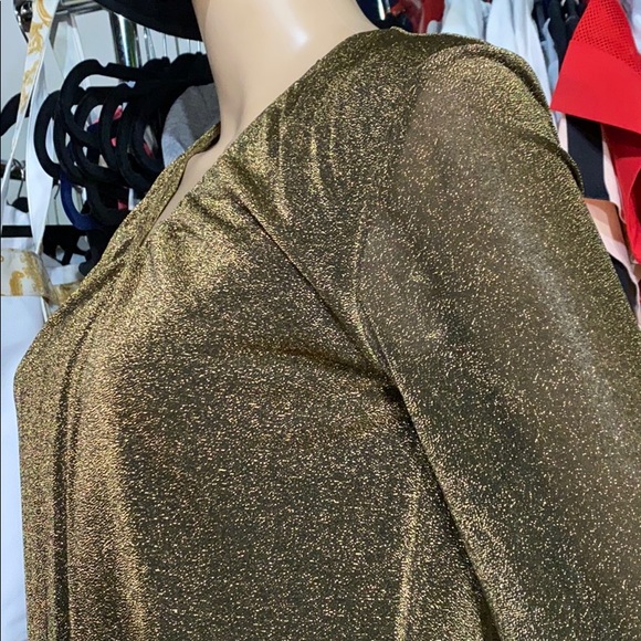 🎞📸RUNWAY METALLIC GOLD GUCCI DRESS - Picture 7 of 16